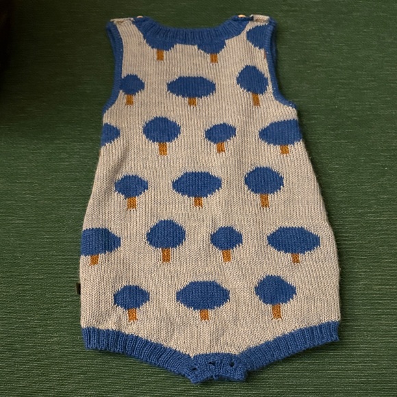 OEUF 100% Baby Alpaca Patterned Baby Romper 6-12mos - Picture 6 of 6